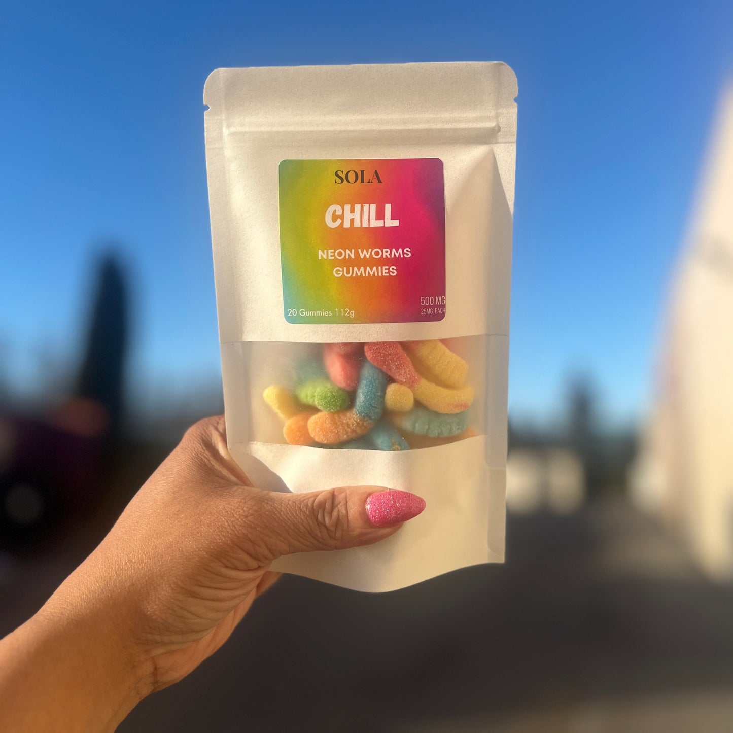 You won't fly to Cloud 9, but you'll probably feel as relaxed as if you had. Our CBD/CBG chill gummies are a perfect way to relax and unwind the stress of the day. THC-Free, and hemp based.