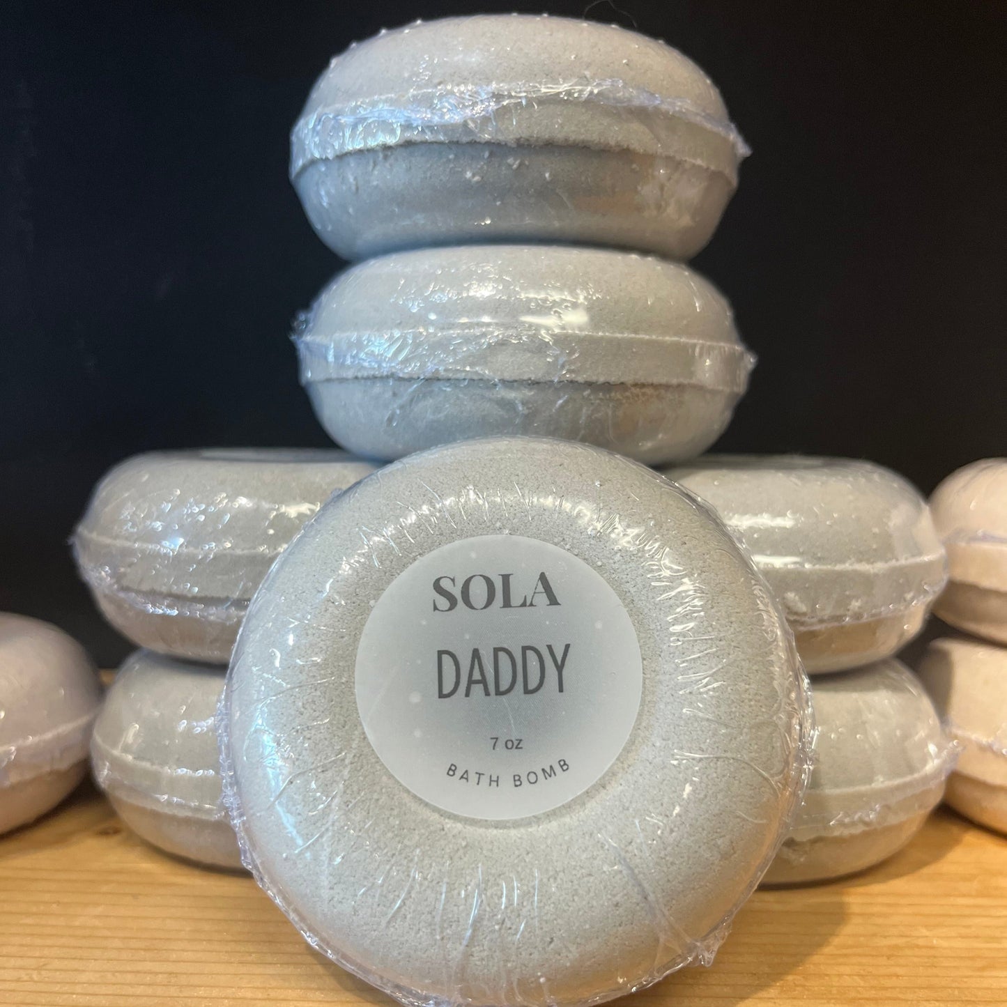 Daddy — scented hemp-based CBD bath bomb — relaxing, THC-free moisturizing oils for soothing baths.