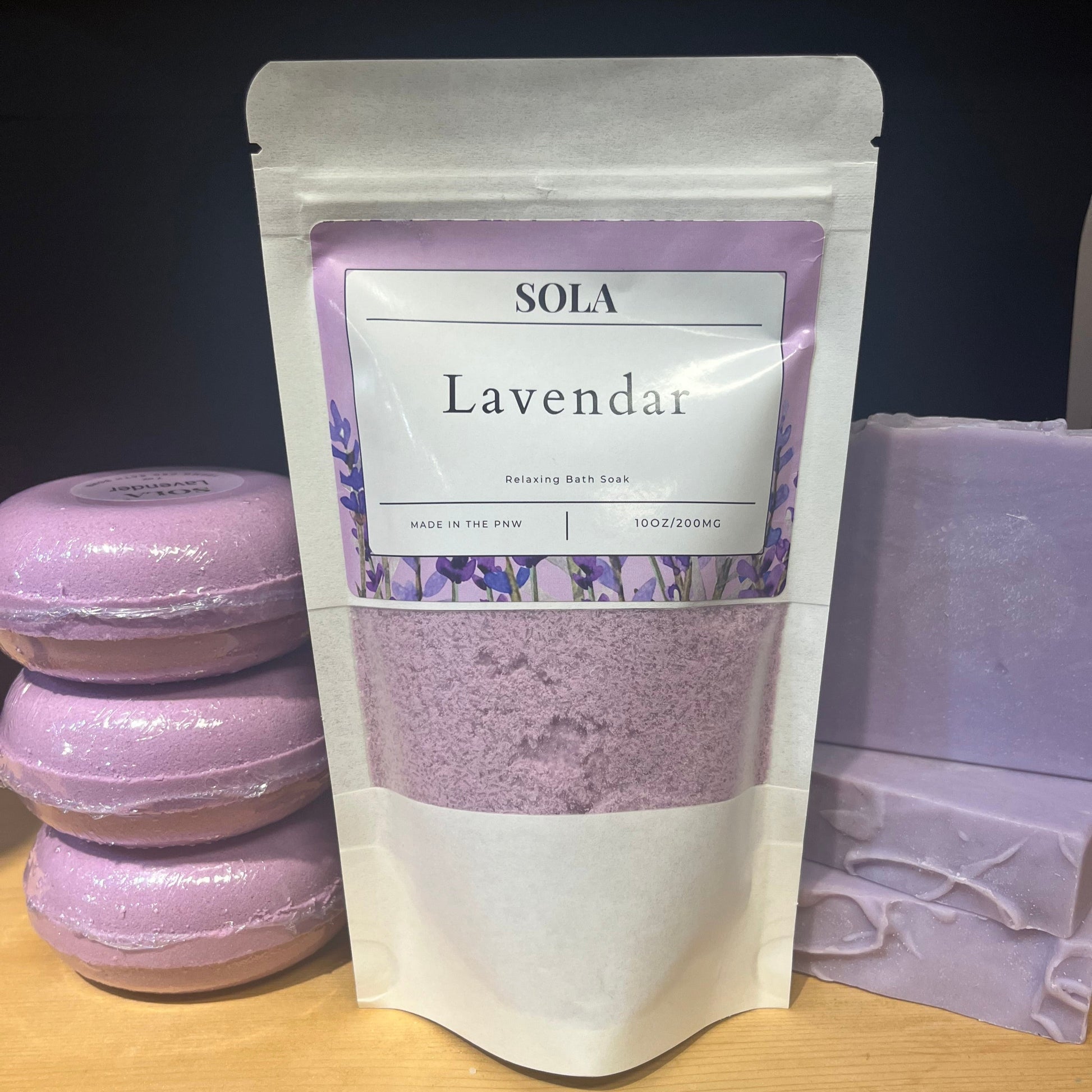 Lavender scented hemp-based CBD mineral bath soak and bath bombs — relaxing, THC-free salt and hemp-oil blends for soothing, naturally hydrating baths.