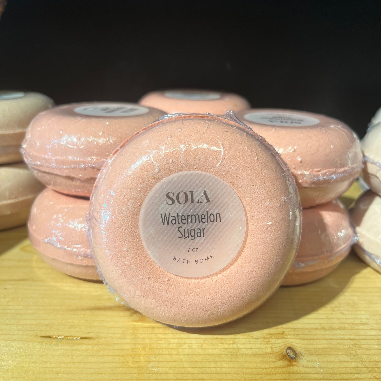Watermelon Sugar scented hemp-based CBD bath bomb — relaxing, THC-free moisturizing oils for soothing baths.