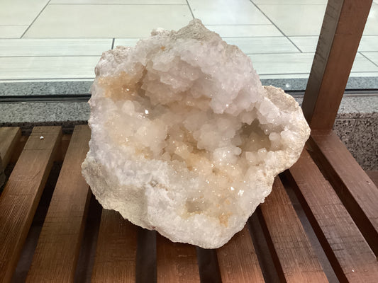 Large quartz geode.