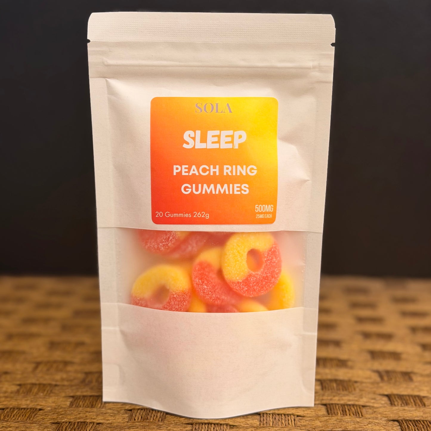 Sleep Gummies — CBD + CBN · THC-Free · Hemp-Based · 500 mg Total (20 ct / 25 mg Each) - by SOLA