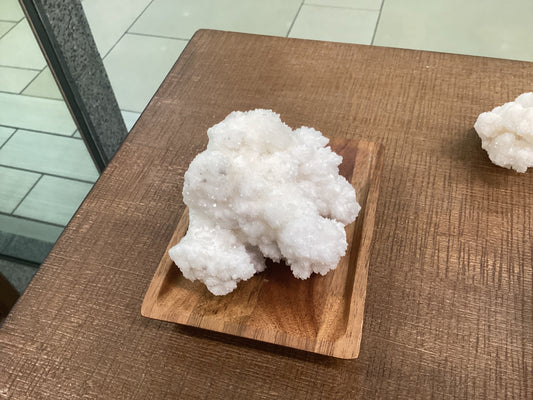 Large White Aragonite crystal.