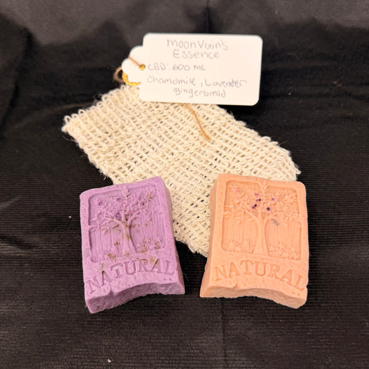 MoonVixin’s Essence – Handmade CBD Herbal Soaps - 2pk rectangles