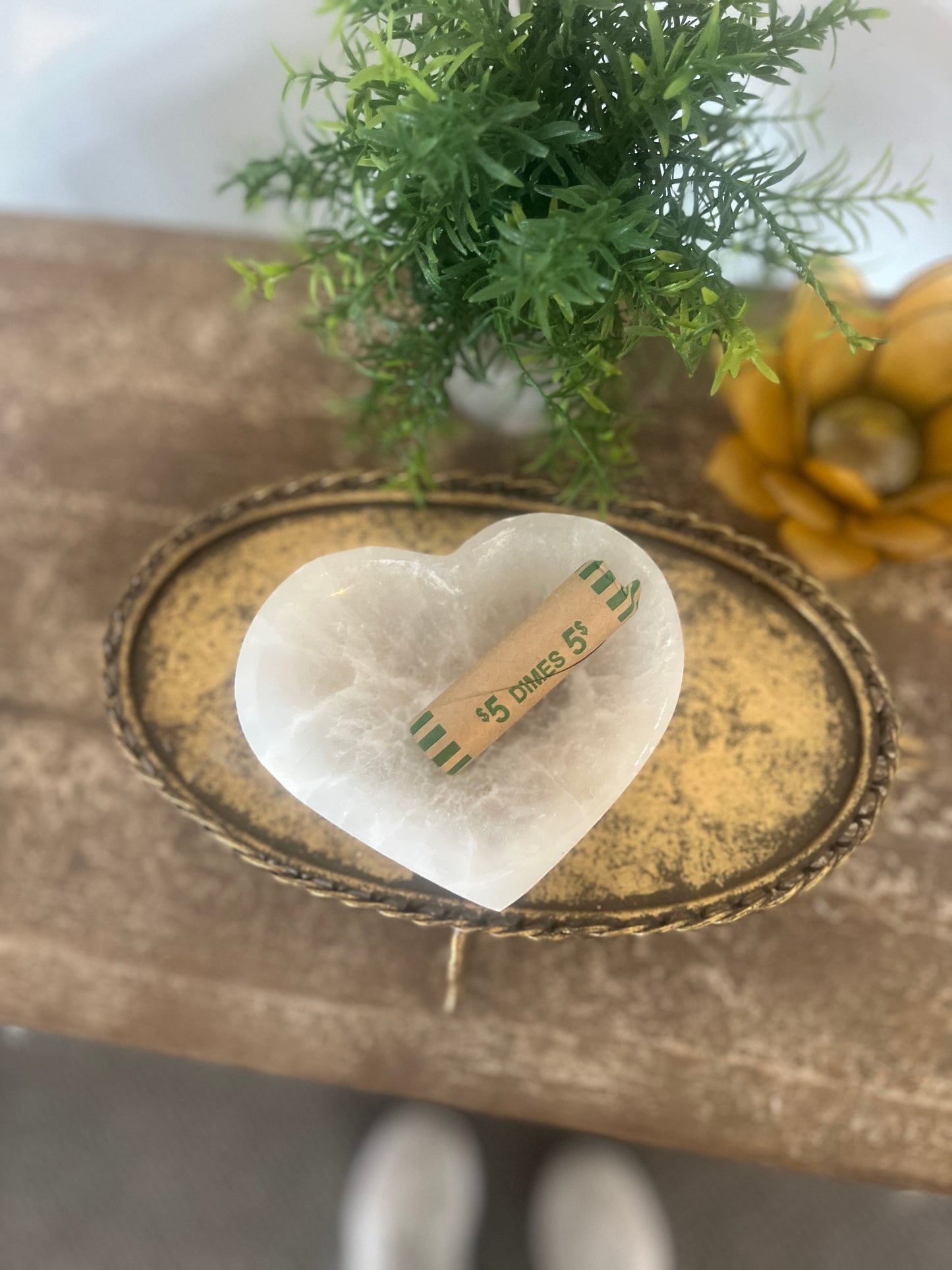 Selenite Heart Bowls