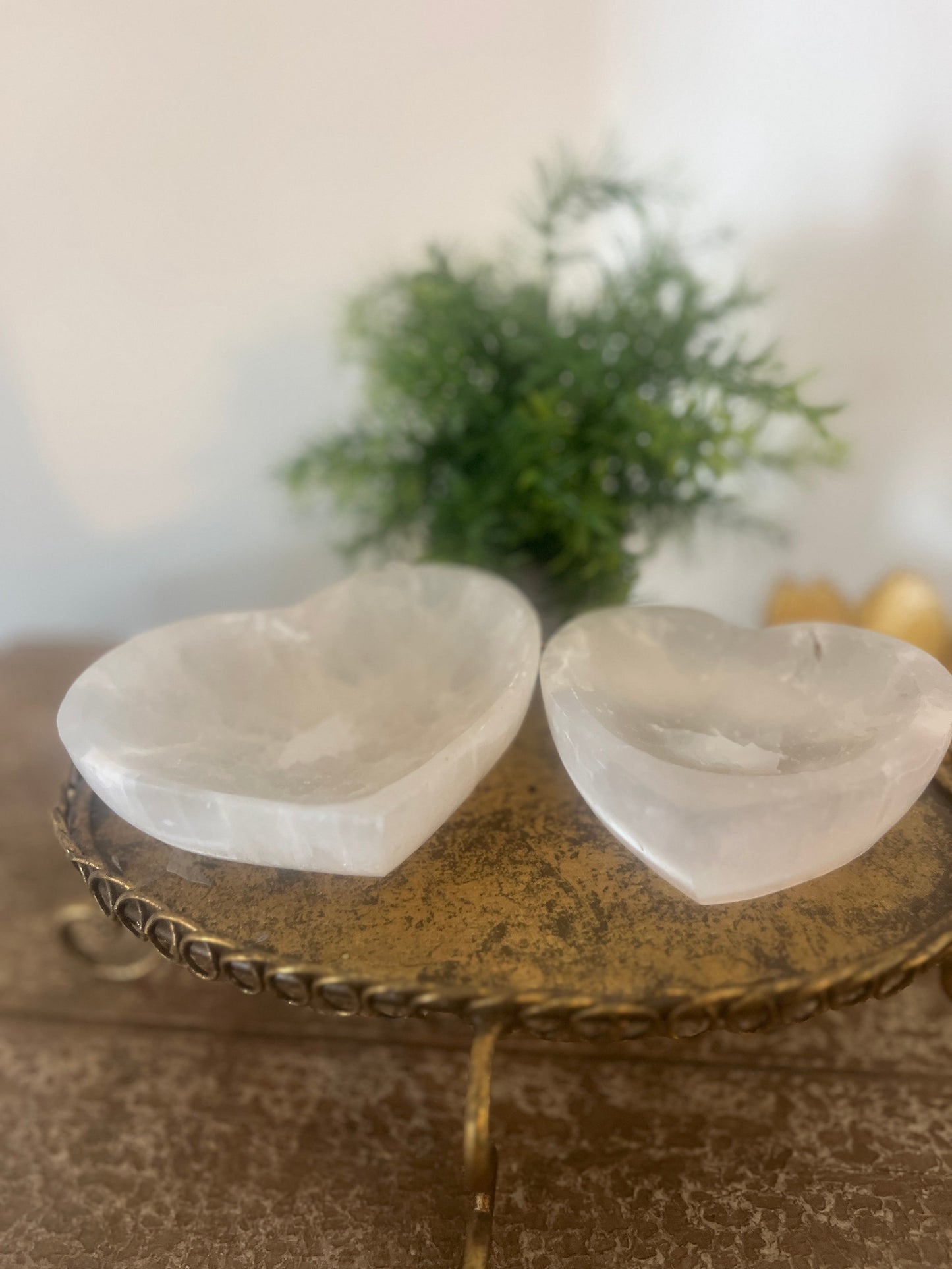 Selenite Heart Bowls