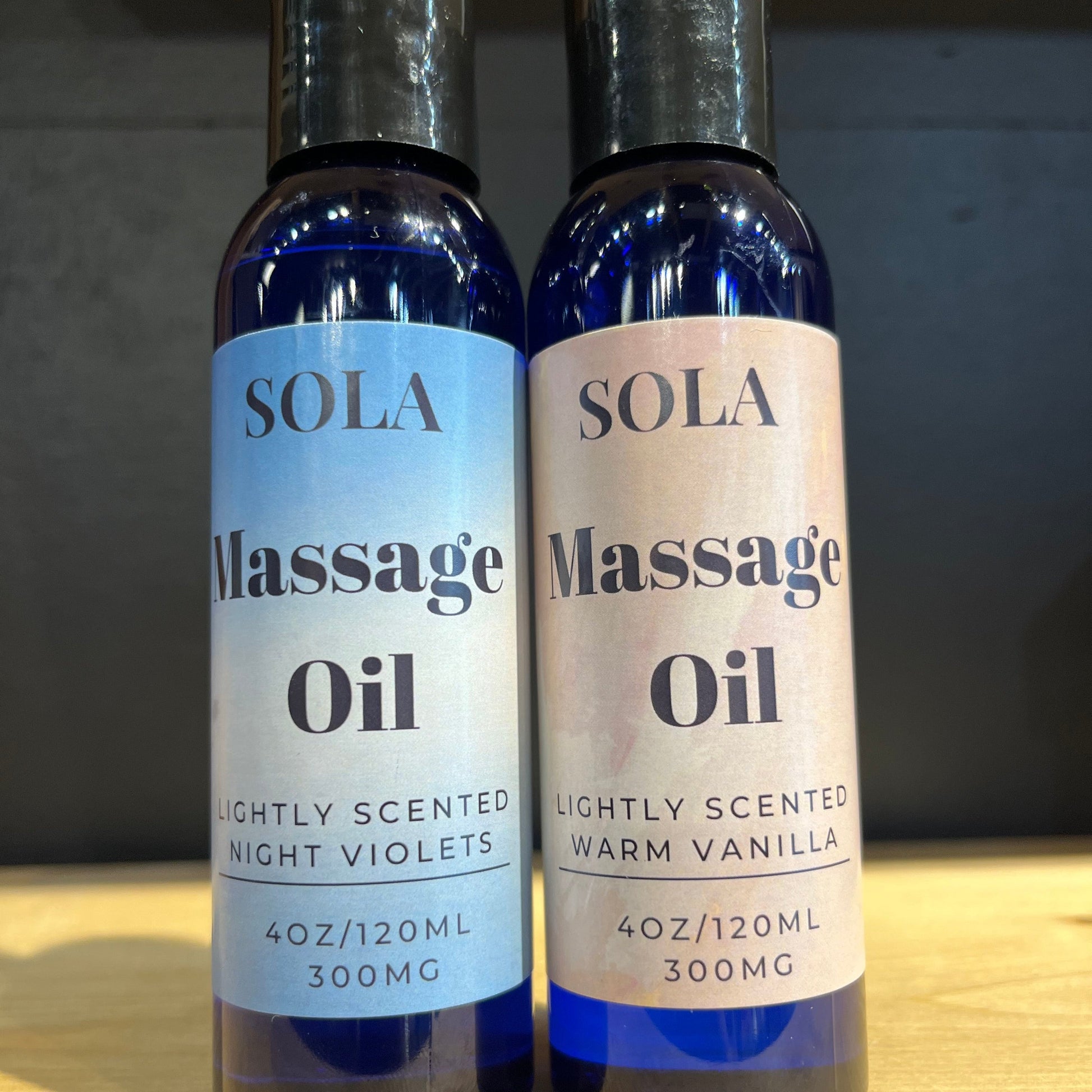 Nourishing CBD Massage Oils for Comfort & Well-Being. Made from hemp, and contains no THC. Vanilla or Night Violets scented.